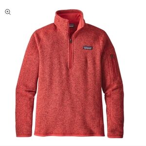 Patagonia Better Sweater 1/4 Zip Fleece Pullover Tomato Size Small